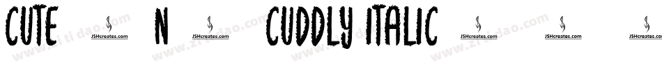 cute 'n' cuddly Italic字体转换
